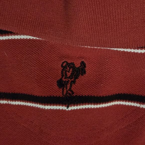 St. John's University Red Storm Red w/ Stripe Polo Shirt Size Medium Ashworth - Picture 13 of 13